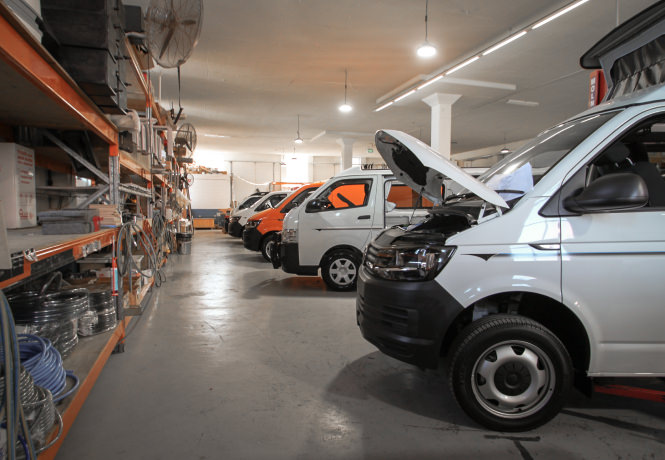 Frontline VW T6 and Toyota Hiace Campervans in Sydney Brookvale factory